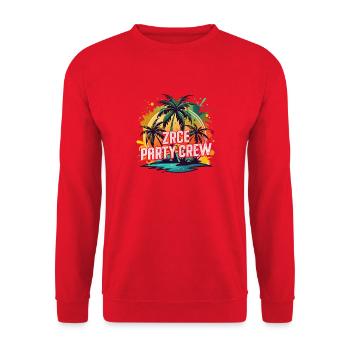 Zrce Party Party Crew - Unisex Sweatshirt - red - Front - Alina (178cm) & Michal (187cm)