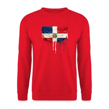 Dominican Dripping Flag - Unisex Sweatshirt - red - Front - Alina (178cm) & Michal (187cm)