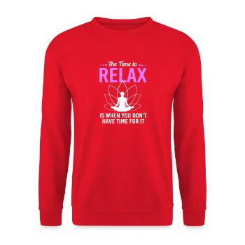 Bouddhisme Bouddhiste Meditation Zen Namasté - Sweat-shirt Unisexe - rouge - Devant - Alina (178cm) & Michal (187cm)