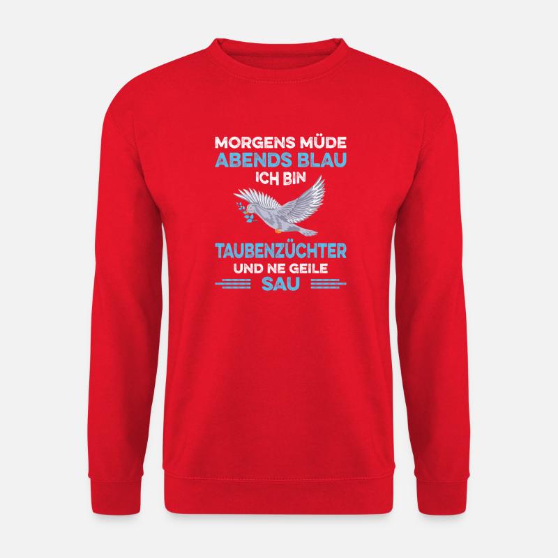 Taubenzüchter Spruch Lustig Taubenflüsterer - Unisex Pullover - Rot