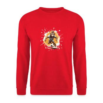 Équipe de football des singes - Sweat-shirt Unisexe - rouge - Devant - Alina (178cm) & Michal (187cm)