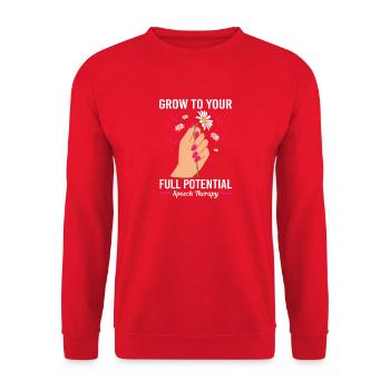 Speech Therapist Speech Therapy Speech Therapist - Unisex Sweatshirt - red - Front - Alina (178cm) & Michal (187cm)