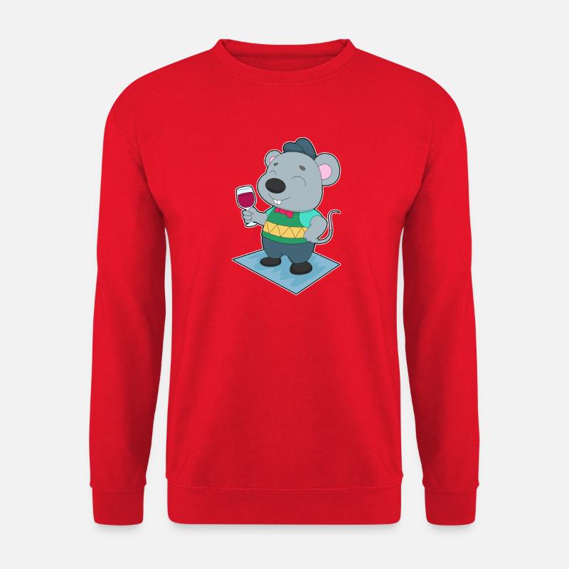 Mouse Red Wine - Unisex Sweatshirt - red
