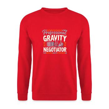 Professional of Gravity | Forklift driver - Unisex Sweatshirt - red - Front - Alina (178cm) & Michal (187cm)