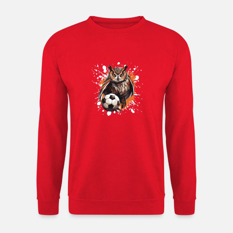 Eule Fussball Team - Unisex Pullover - Rot