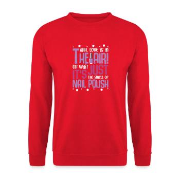 Nail Designer Nail Designer Cosmetics Nail Salon - Unisex Sweatshirt - red - Front - Alina (178cm) & Michal (187cm)
