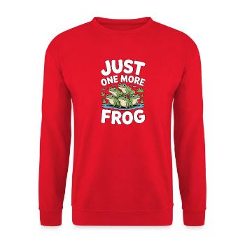 Just One More Frog Frosch Terraristik - Unisex Pullover - Rot - Vorne - Alina (178cm) & Michal (187cm)