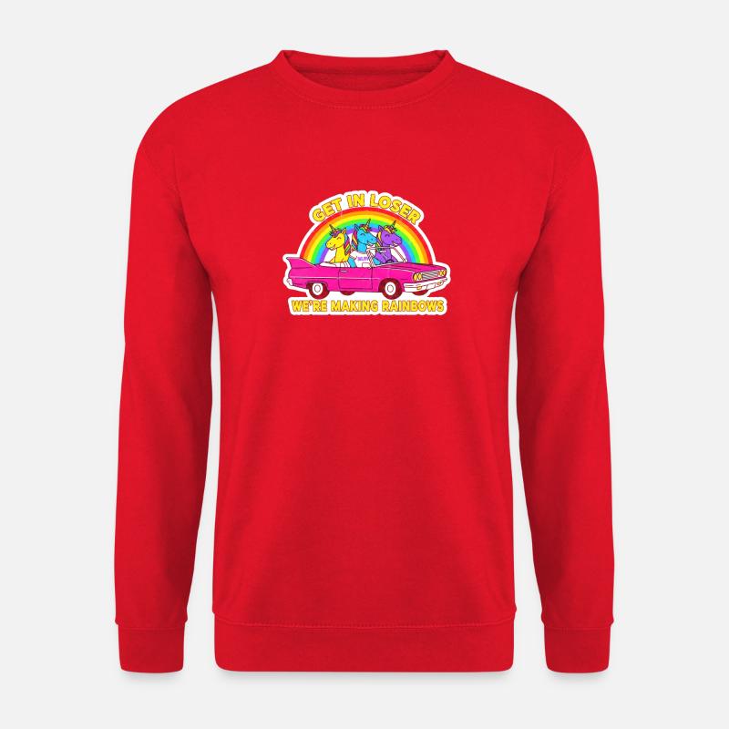 Rainbow Unicorn Roadtrip - Unisex Pullover - Rot