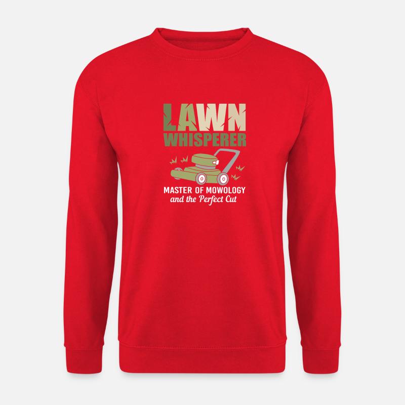 Rasenmäher Rasen (Wiese) - Unisex Pullover - Rot
