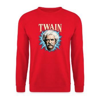 Mark Twain Thunder - Unisex Sweatshirt - red - Front - Alina (178cm) & Michal (187cm)