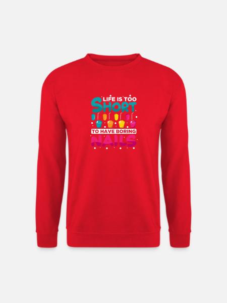 Nageldesigner Nageldesignerin Kosmetik Nagelstudio - Unisex Pullover - Rot