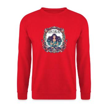 Maybe Its Woo-woo Maybe Its Quantum Physics Woman - Unisex Sweatshirt - red - Front - Alina (178cm) & Michal (187cm)