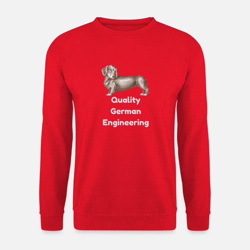 Quality German Dachshund Engineering - Unisex Sweatshirt - red