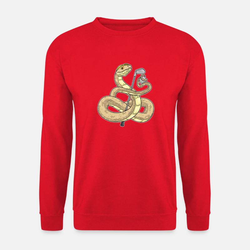 Schlange Golf Golfschläger - Unisex Pullover - Rot