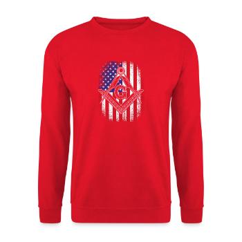 Illuminati Freemasons - Unisex Sweatshirt - red - Front - Alina (178cm) & Michal (187cm)