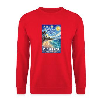 Punta Cana Dominican Republic  - Unisex Pullover - Rot - Vorne - Alina (178cm) & Michal (187cm)