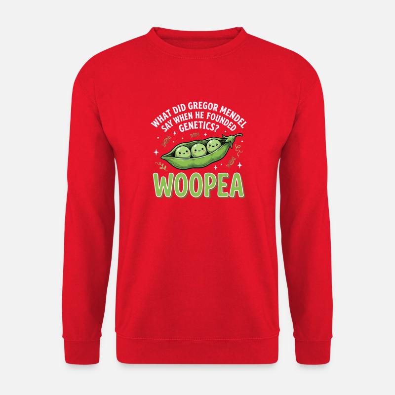 ErbsenGenetik Mendelwitz WOOPEA - Unisex Pullover - Rot