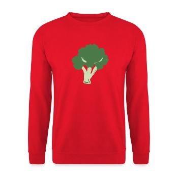 Brokkoli Brokkoliköpfe  - Unisex Pullover - Rot - Vorne - Alina (178cm) & Michal (187cm)