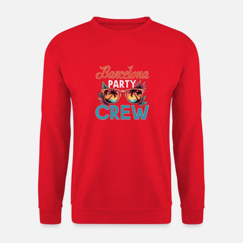 Barcelone Crew - Sweat-shirt Unisexe - rouge