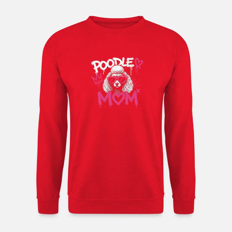 Poodle Mom Graffiti Pink - Unisex Sweatshirt - red