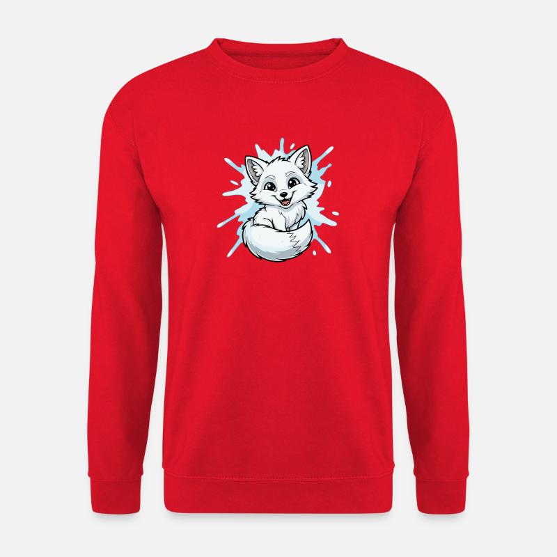 Water Splash Fox Character - Unisex Sweatshirt - red