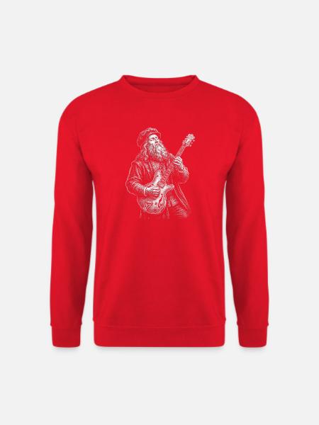 Leonardo Da Vinci plays guitar - Unisex Sweatshirt - red