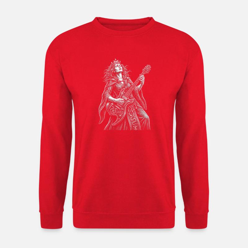 Hecate plays guitar - Unisex Sweatshirt - red