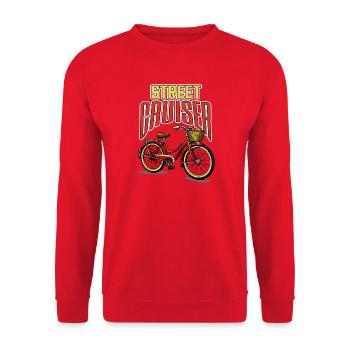 Vélo de rue Cruiser - Sweat-shirt Unisexe - rouge - Devant - Alina (178cm) & Michal (187cm)