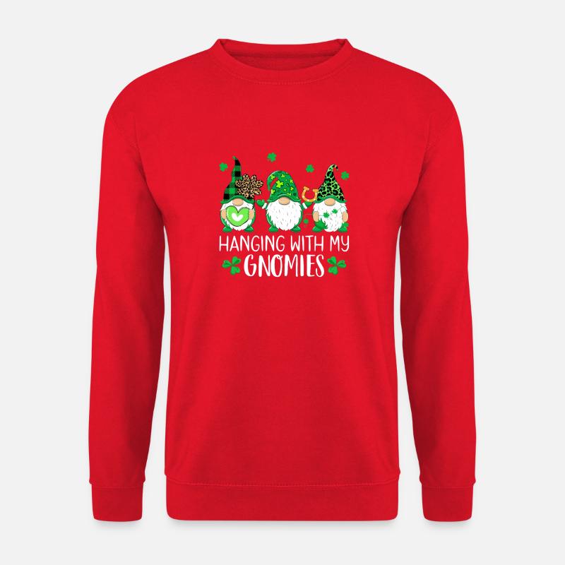 Gnomies St Patrick Trio - Unisex Sweatshirt - red