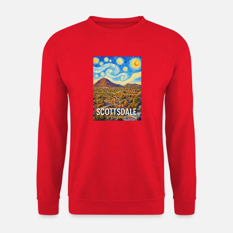 Scottsdale Arizona Sonnenkunst Poster - Unisex Pullover - Rot