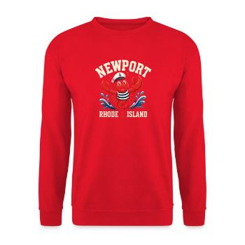 Newport Krabbe Seemann Rhode Island - Unisex Pullover - Rot - Vorne - Alina (178cm) & Michal (187cm)