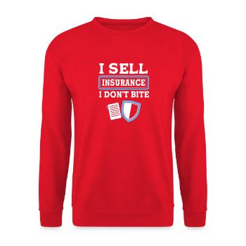 Insurance - Unisex Sweatshirt - red - Front - Alina (178cm) & Michal (187cm)