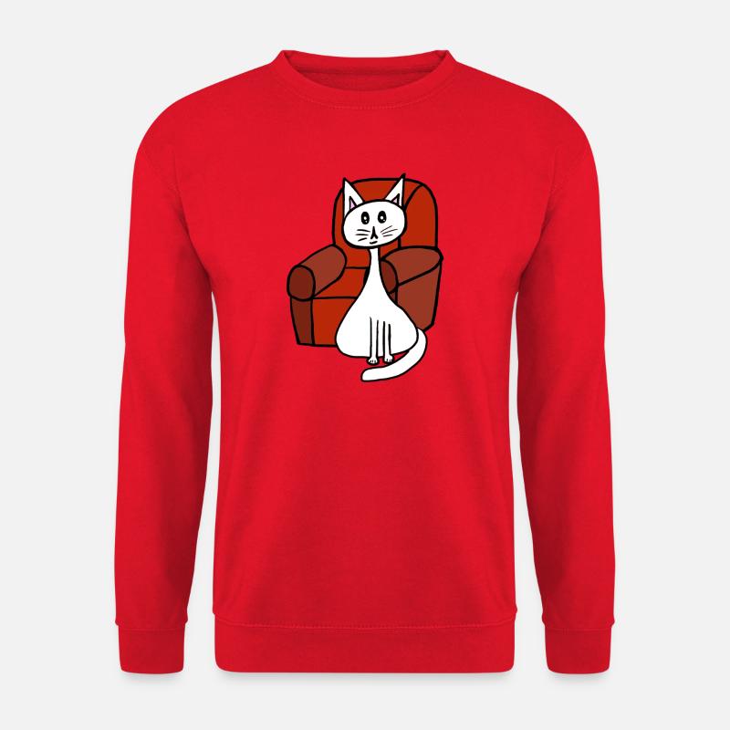 Feierabend Katze Katzen Haustiere 80er - Unisex Pullover - Rot