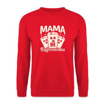 Kaffee Kaffeeliebhaber Mutter Mama - Unisex Pullover - Rot - Vorne - Alina (178cm) & Michal (187cm)