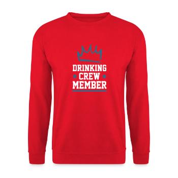 Drinking Crew - Unisex Sweatshirt - red - Front - Alina (178cm) & Michal (187cm)