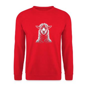 lama - Unisex Sweatshirt - red - Front - Alina (178cm) & Michal (187cm)