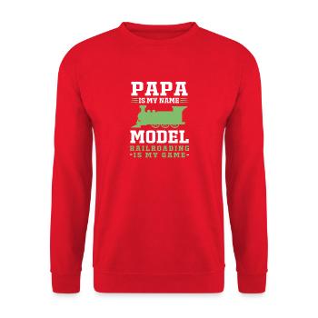 Model Railway Model Making Model Maker - Unisex Sweatshirt - red - Front - Alina (178cm) & Michal (187cm)