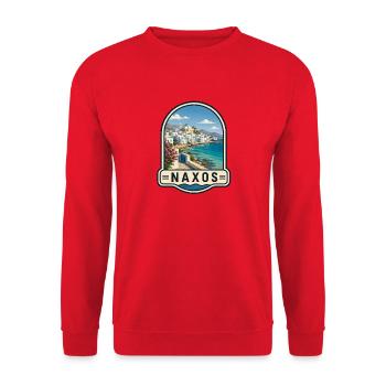 Naxos Griechenland Urlaub Portara Apollo Tempel - Unisex Pullover - Rot - Vorne - Alina (178cm) & Michal (187cm)