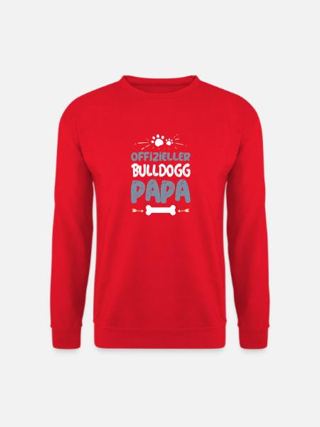 Offizieller Bulldog Papa - Unisex Pullover - Rot