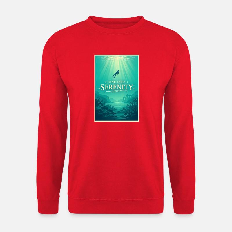Immerse yourself in peace | Diving - Unisex Sweatshirt - red
