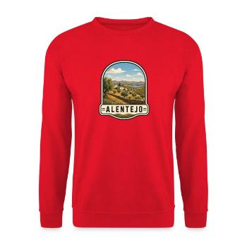 Alentejo Portugal Vintage Reisen Geheimtipps Weinr - Unisex Pullover - Rot - Vorne - Alina (178cm) & Michal (187cm)