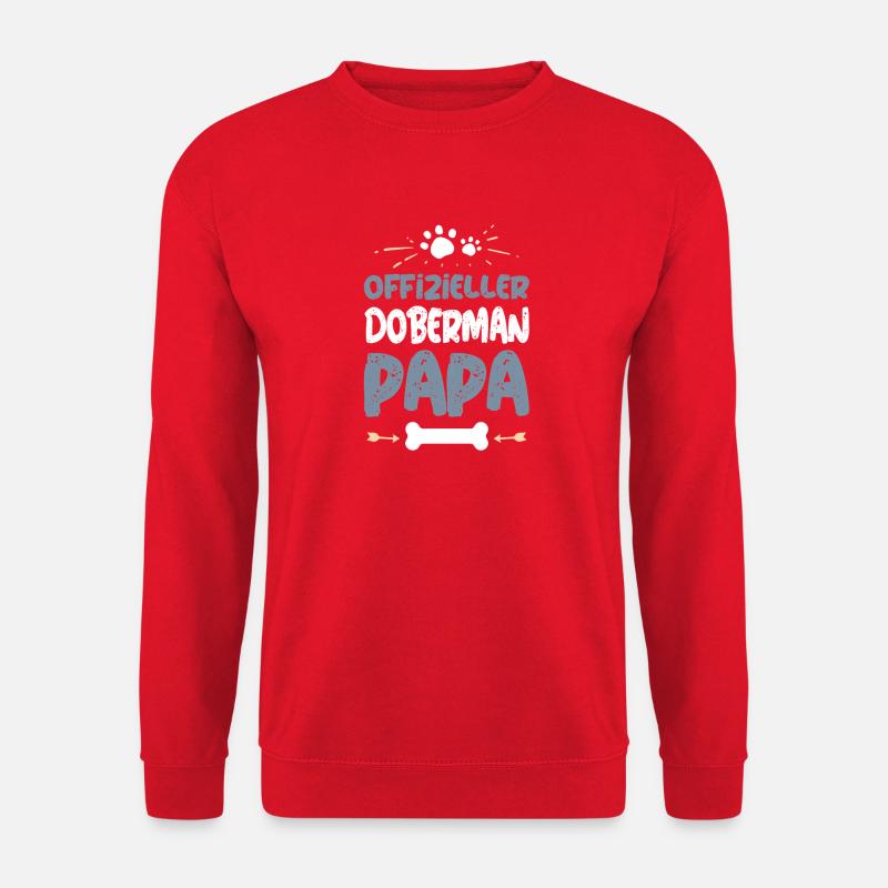 Offizieller Doberman Papa - Unisex Pullover - Rot