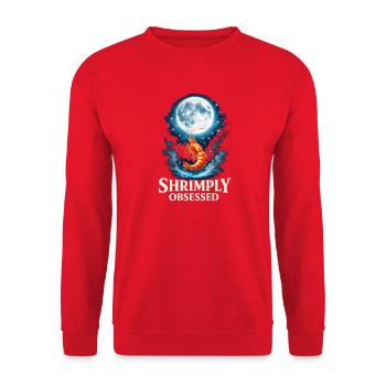 Garnelenverrückt | Shrimp Aquarium - Unisex Pullover - Rot - Vorne - Alina (178cm) & Michal (187cm)