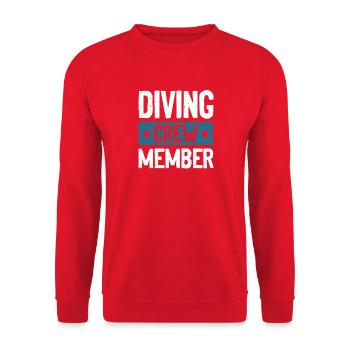 Diving Crew - Unisex Sweatshirt - red - Front - Alina (178cm) & Michal (187cm)