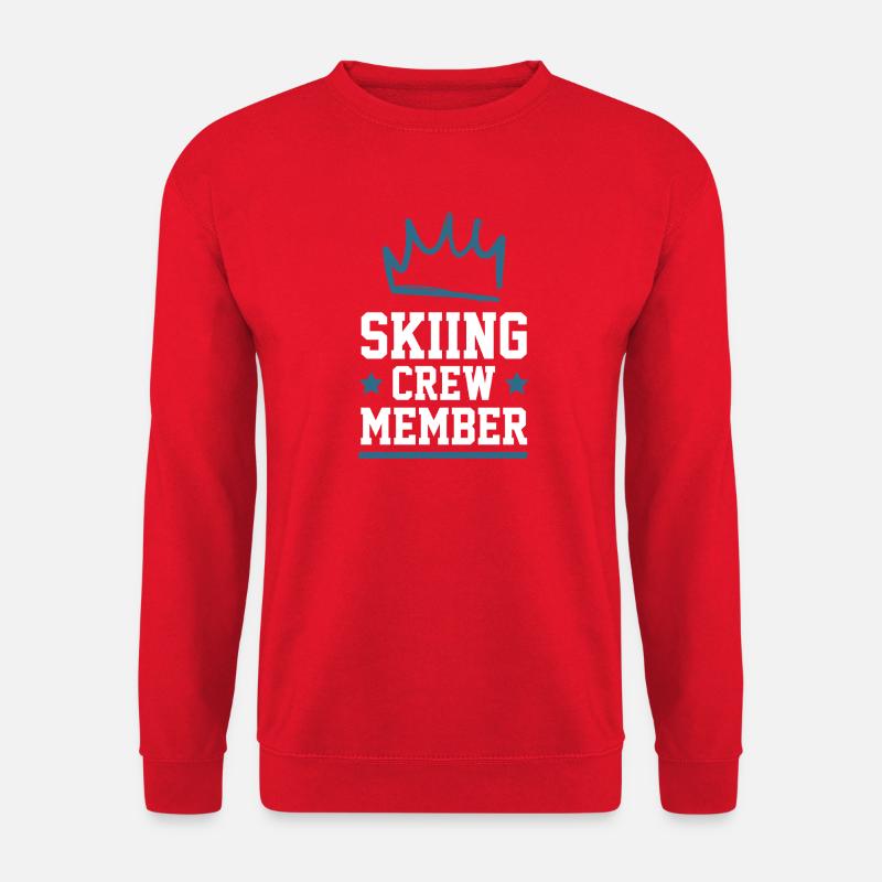 Skiing Crew - Unisex Pullover - Rot
