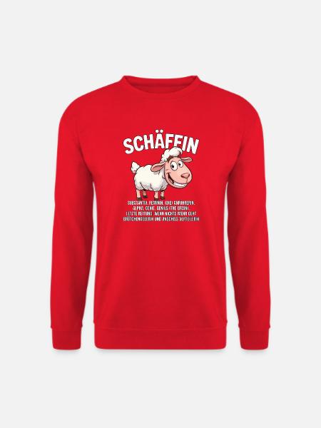 Schäffin - Alpha Schaf mit Sonnenbrille - Unisex Pullover - Rot