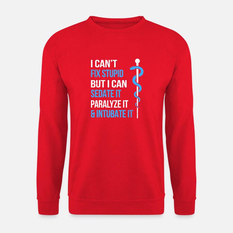 Sedieren und intubieren - Unisex Pullover - Rot