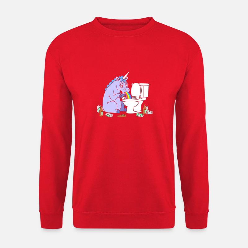 Klo Regenbogen Einhorn - Unisex Pullover - Rot