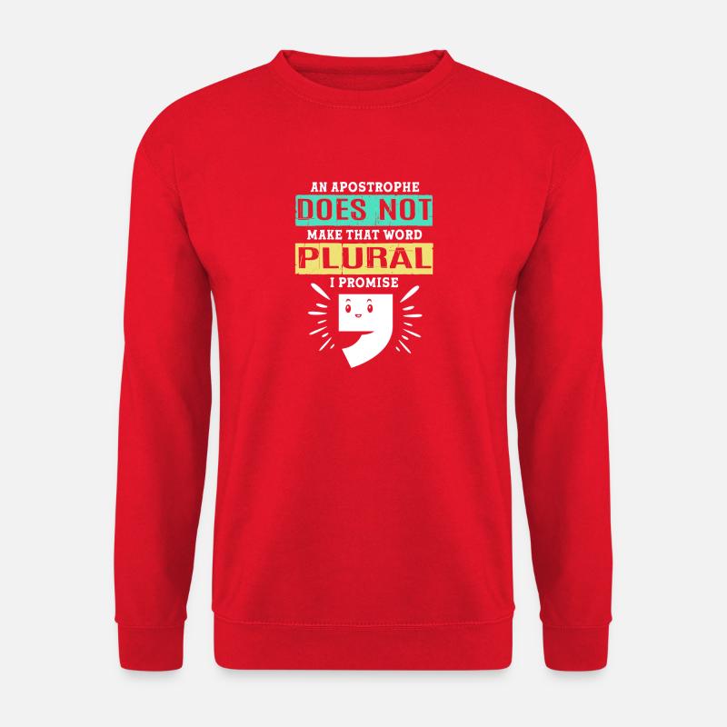 Grammar English Spelling - Unisex Sweatshirt - red