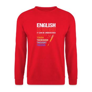 Grammatik - Unisex Pullover - Rot - Vorne - Alina (178cm) & Michal (187cm)